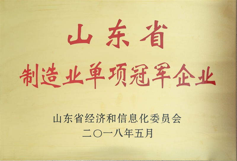 山東省制造業(yè)單項(xiàng)冠軍企業(yè)